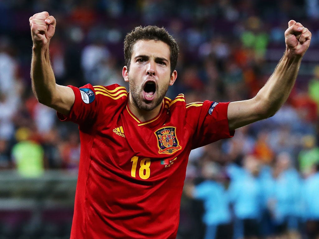 Jordi Alba of Spain