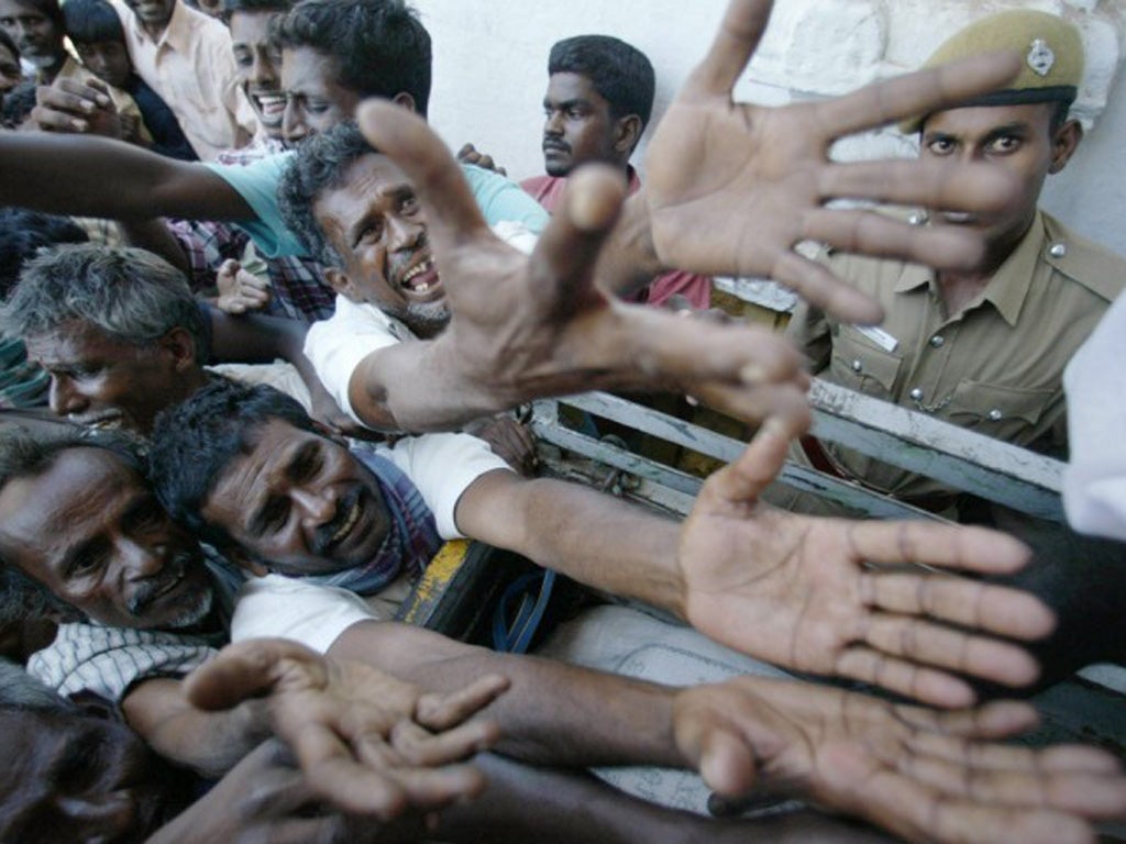 People plead for rice in India