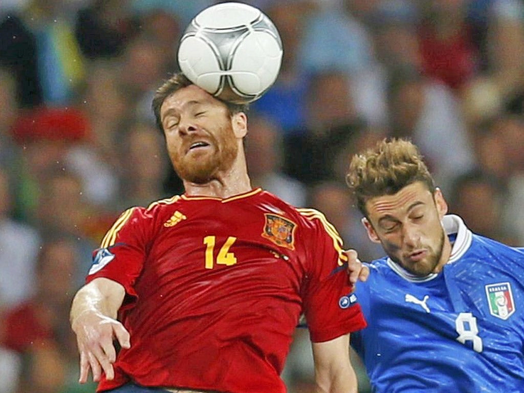 Xabi Alonso : Always so comfortable in possession and the Real Madrid star swept the ball around with aplomb. Alonso has become a fulcrum of the Spanish midfield and helped to ensure that his side remained in control throughout. 8