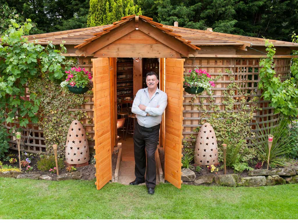 John Plumridge from Shrewsbury in his pub shed, crowned the winner of the 2012 Shed of the Year competition