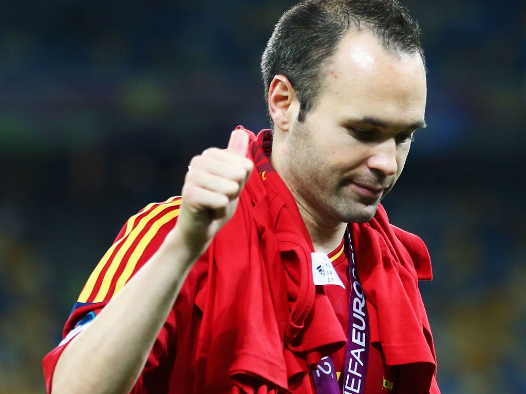 Spain midfielder Andres Iniesta