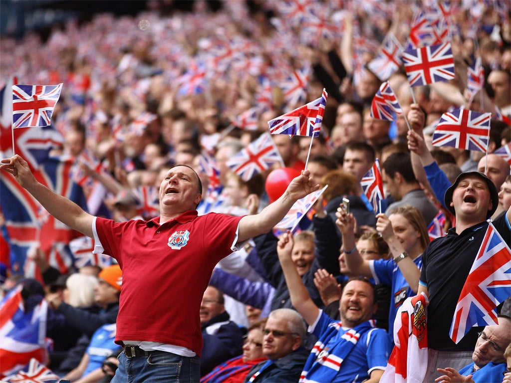 75 per cent of Rangers' season-ticket holders in a recent poll said that they wanted to play in the Third Division