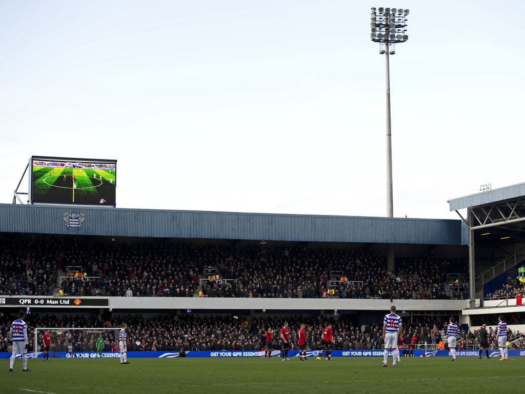 A view of QPR's current home, Loftus Road