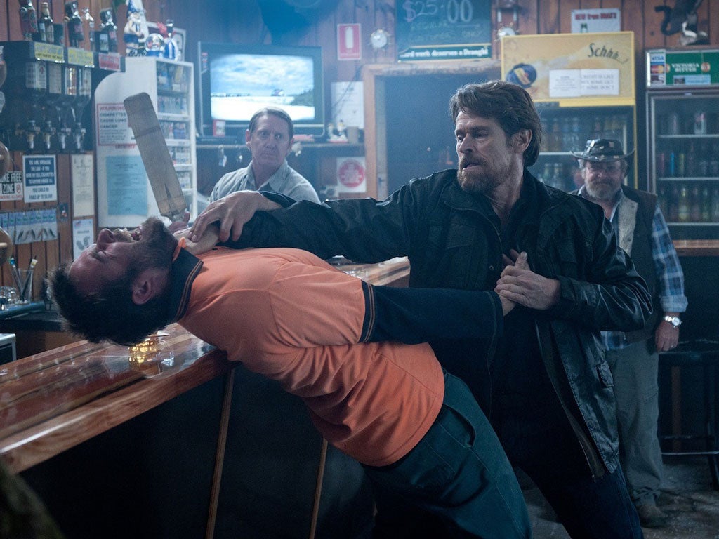 The fight stuff: Willem Dafoe (right) stars in 'The Hunter'