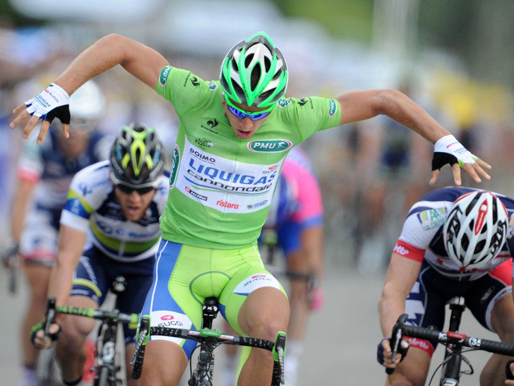 Peter Sagan wins his third stage