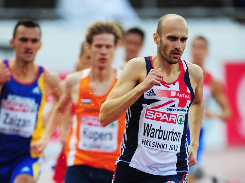 Gareth Warburton missing the Olympic 'A' standard in Helsinki