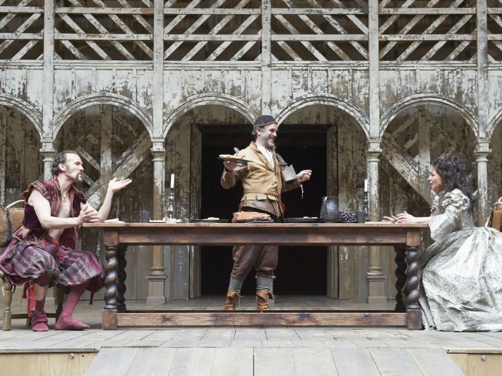 New bride Kate (Samantha Spiro) goes hungry at the Globe