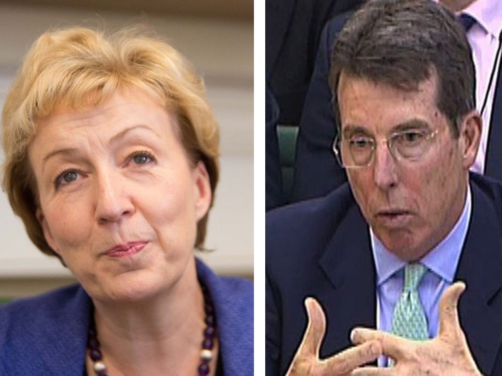 MP Andrea Leadsom and former CEO of Barclays Bob Diamond
