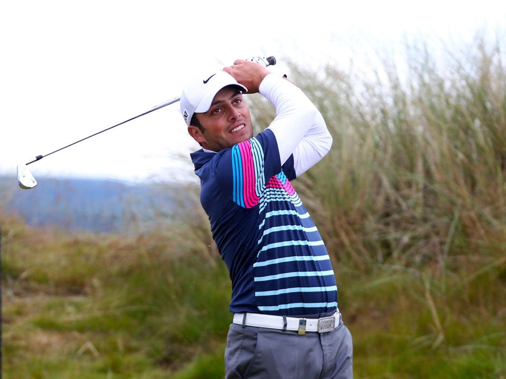 Francesco Molinari hit 10 birdies at Castle Stuart yesterday