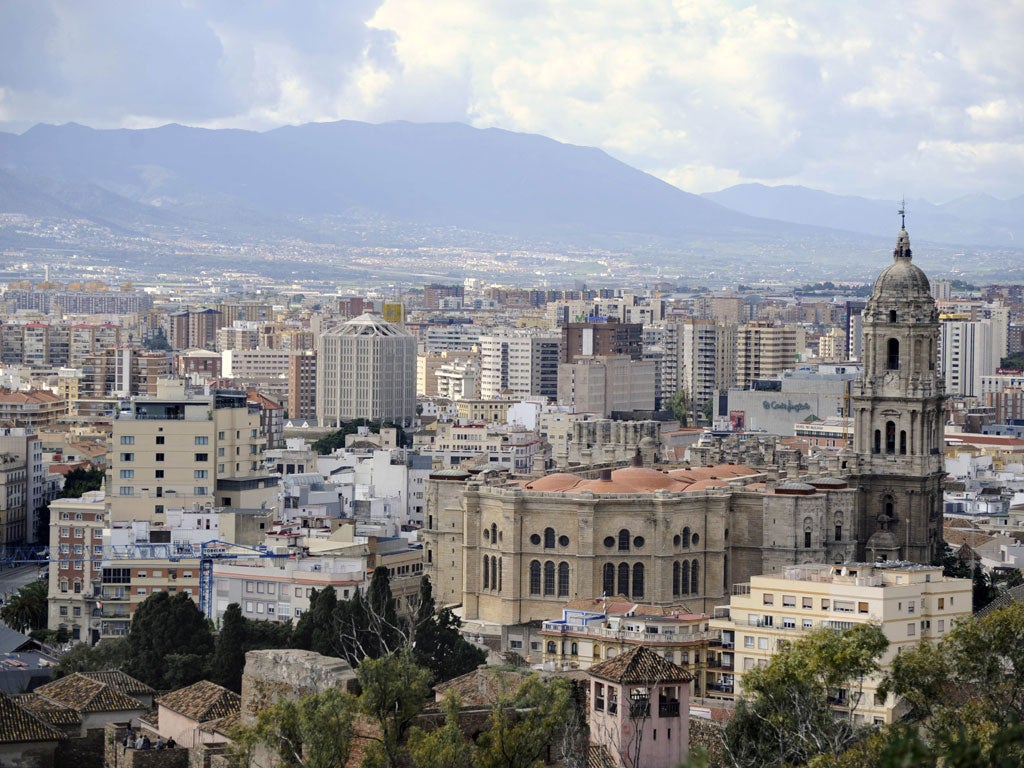 Looking up: the Malaga skyline