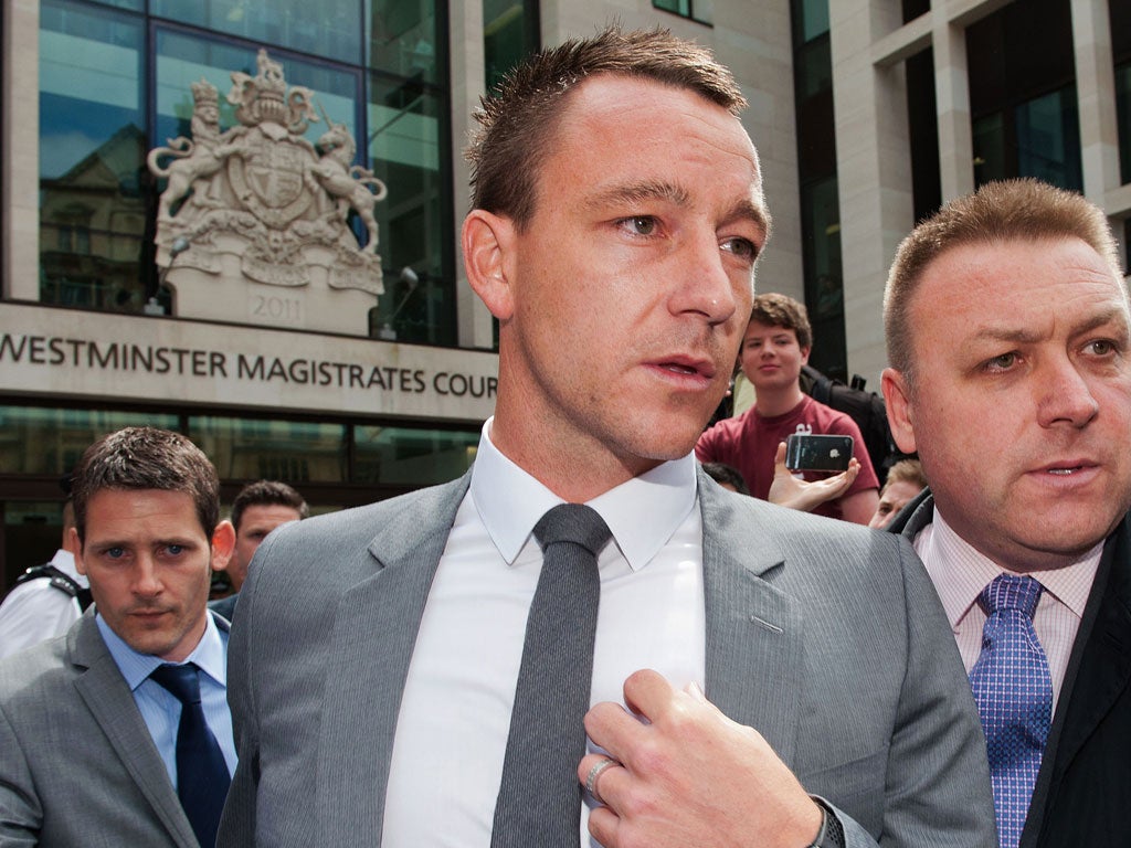 John Terry acquitted in court but was banned by the FA (Getty)