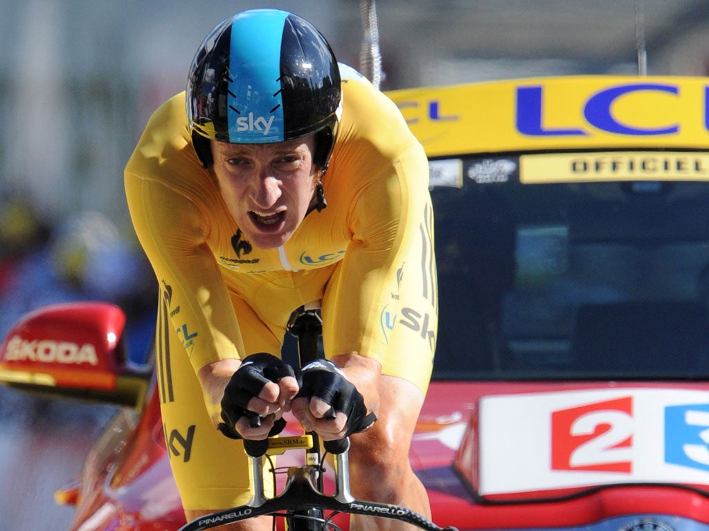 The Tour de France leader acted as wingman for his team-mate Edvald Boasson Hagen in the 45-rider bunch sprint that decided yesterday's stage