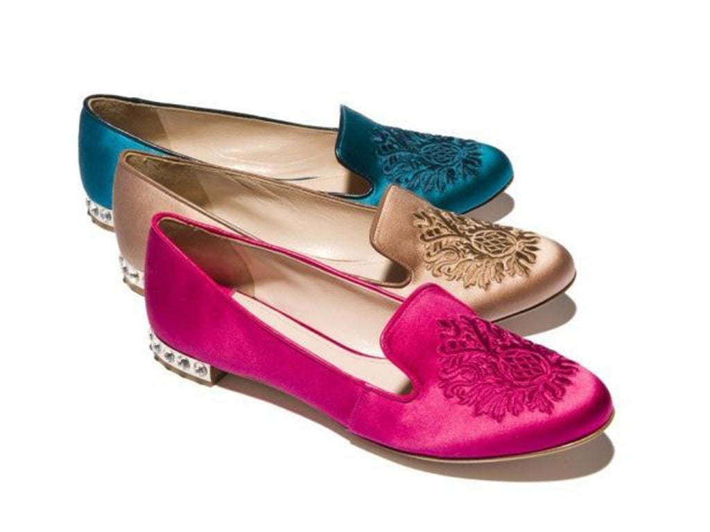 We love: Slip of a thing - Who needs a glass slipper from a handsome prince to make them feel like a fairytale  princess? The Fashion Audit would rather have a  pair of these bright satin beauties any day. £420, miumiu.com