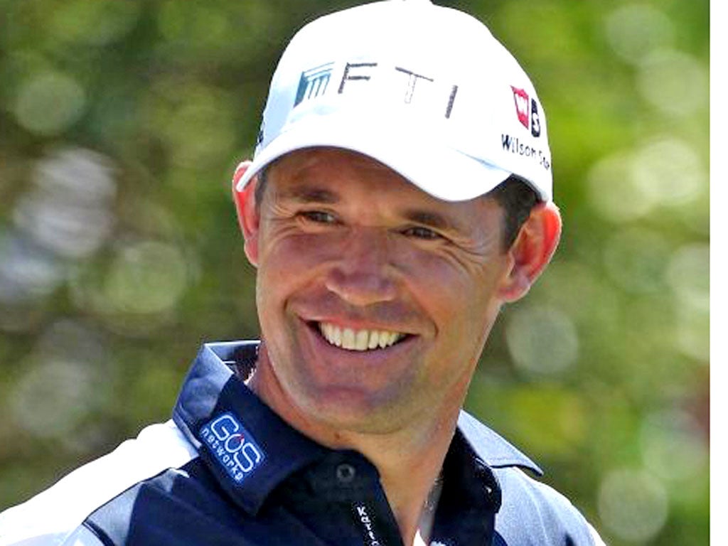 Padraig Harrington is in good spirits ahead of the Open