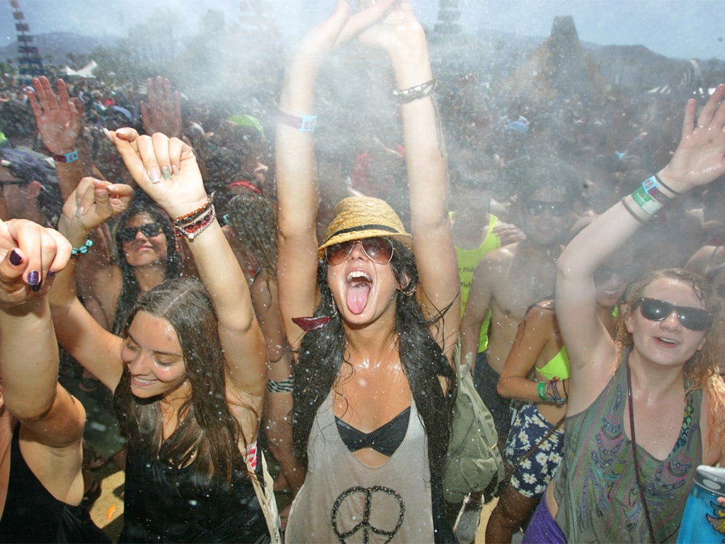 Festival revellers soaking up the fun at Coachella earlier this year