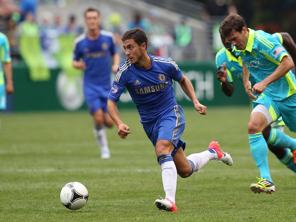 Eden Hazard in action for Chelsea