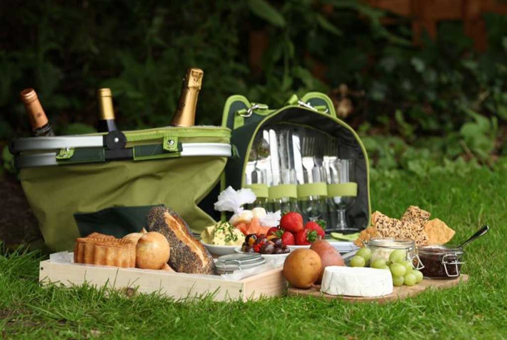 Heston Blumenthal's Berkshire pub The Crown at Bray is now serving up weekend hamper deals. Fill your basket with a choice of goodies including gazpacho with horseradish crème fraîche, and pork pie with piccalilli. Average price for three courses and a glass of wine is £25 per person. Thecrownatbray.co.uk