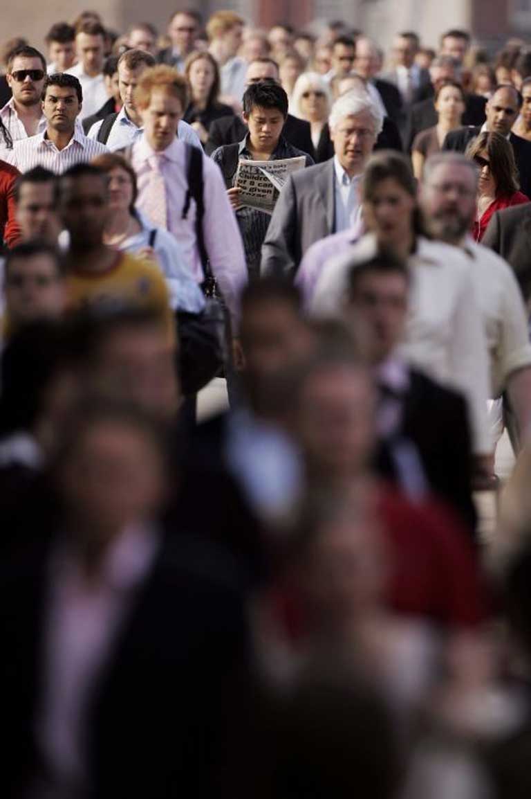 Seething, clamorous megalopolis: The crowd at London bridge