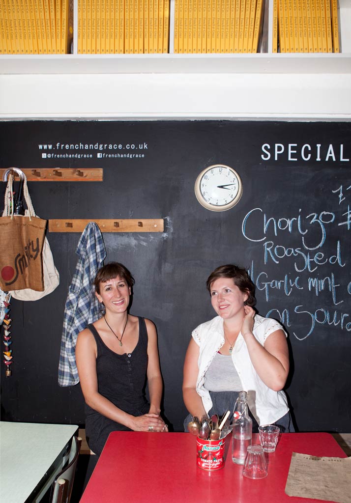 Ellie Grace and owners of the French & Grace restaurant in Brixton Village Market