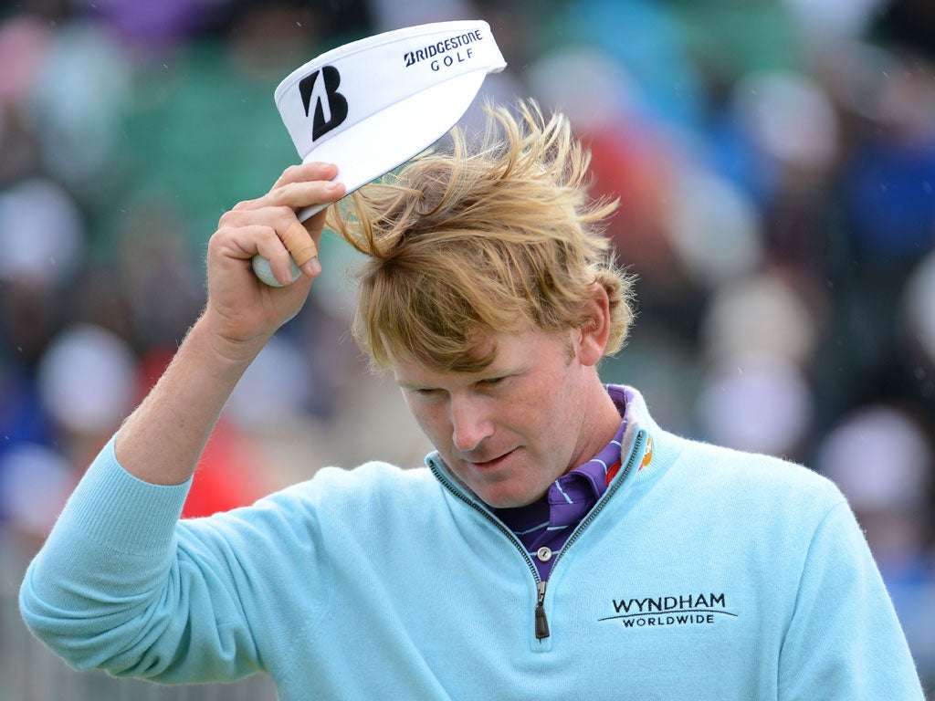 Brandt Snedeker acknowledges the crowd at Royal Lytham