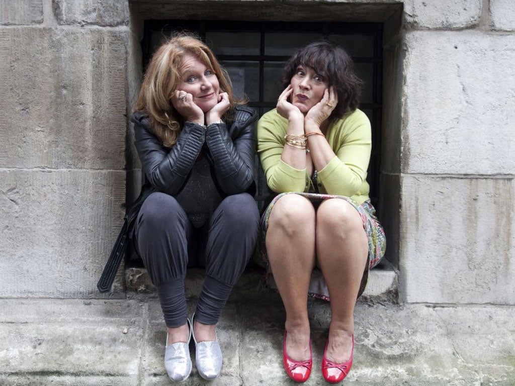 Arabella (right) says: 'I'm the lairy one, shouting a lot, and Jan is always the one trying to calm me down, saying, 'OK, that’s quite enough of that, Marjorie.'