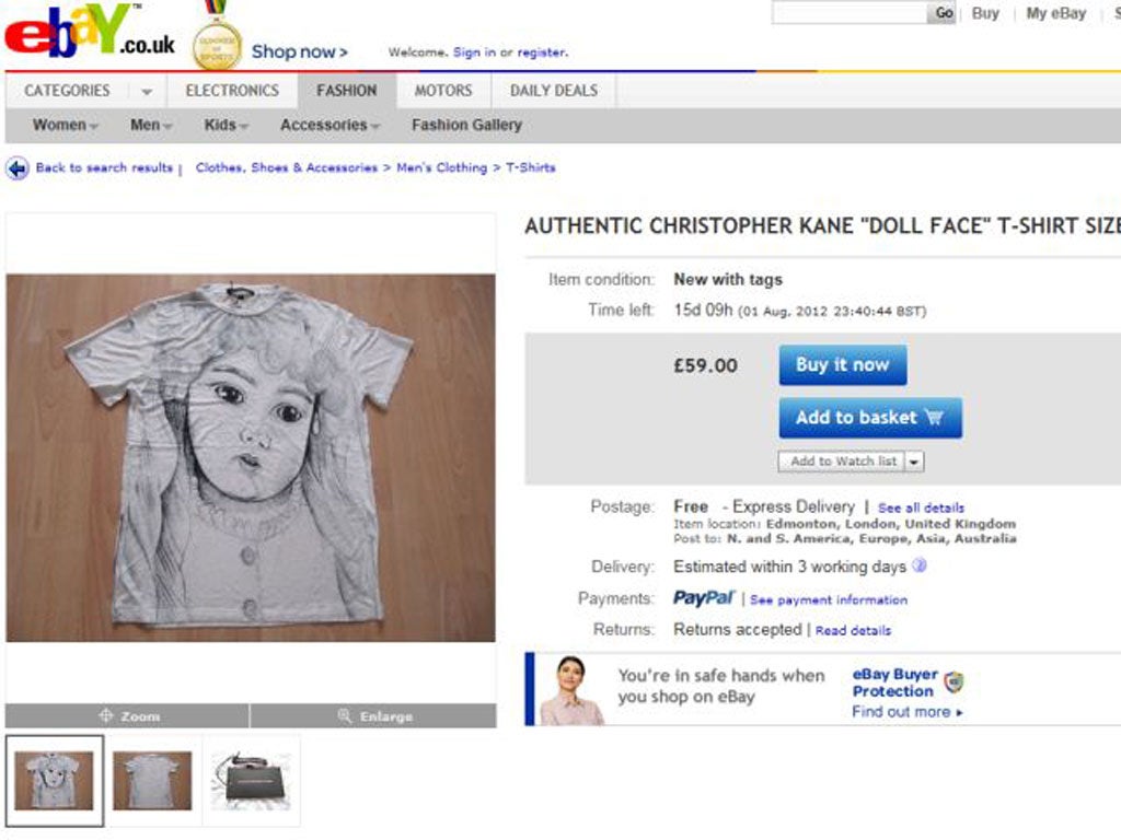 eBay: Alex Fury, editor of LOVE magazine, agrees: “I love eBay and discount websites, because you get a second chance to buy the clothes you missed out on first time around."