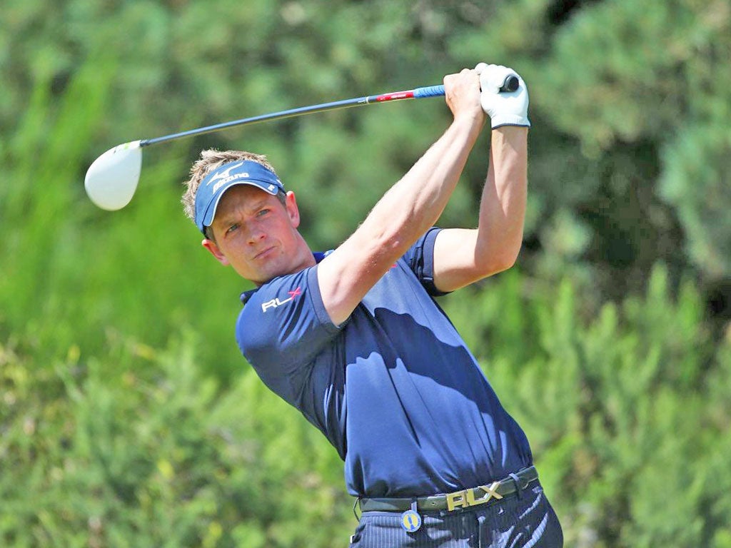 Luke Donald on his way to a final round score of 69