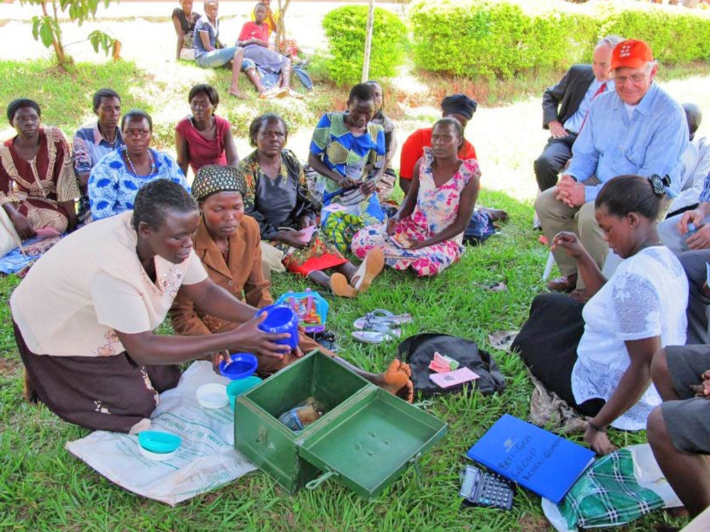 Women living with HIV receive support from a clinic in Kampala that is backed by international donations