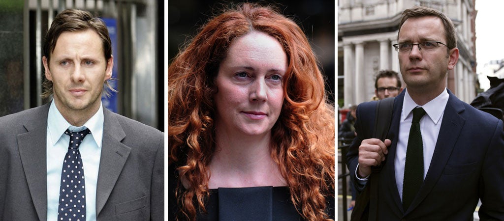 Private investigator Glenn Mulcaire, former News International chief executive Rebekah Brooks and from News of the World editor and Downing Street communications chief  Andy Coulson have all been charged