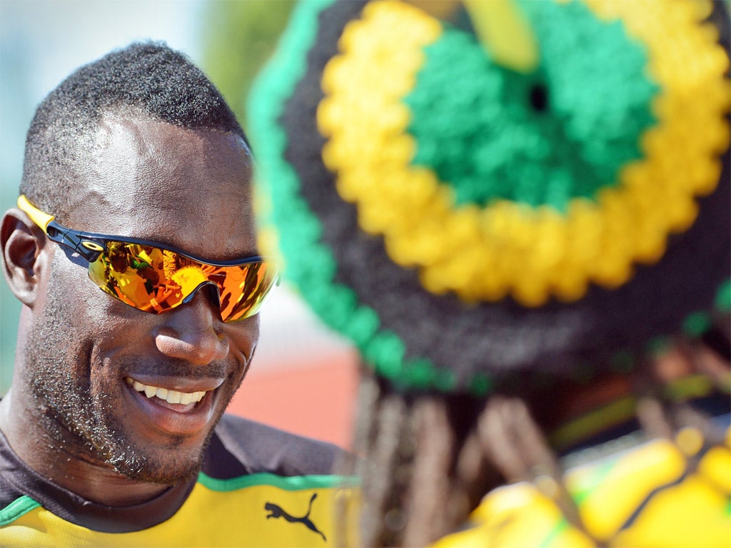 400m runner Dane Hyatt was among the Jamaican athletes appearing at an open training session in Birmingham