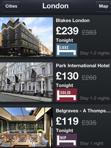 1. HotelTonight

<p>Free, iOS and Android</p>

<p>If you have tickets for an event, chances are you'll have booked a hotel. But if not, you can use this new app to find discounted, last-minute rooms across the Olympic cities.</p>