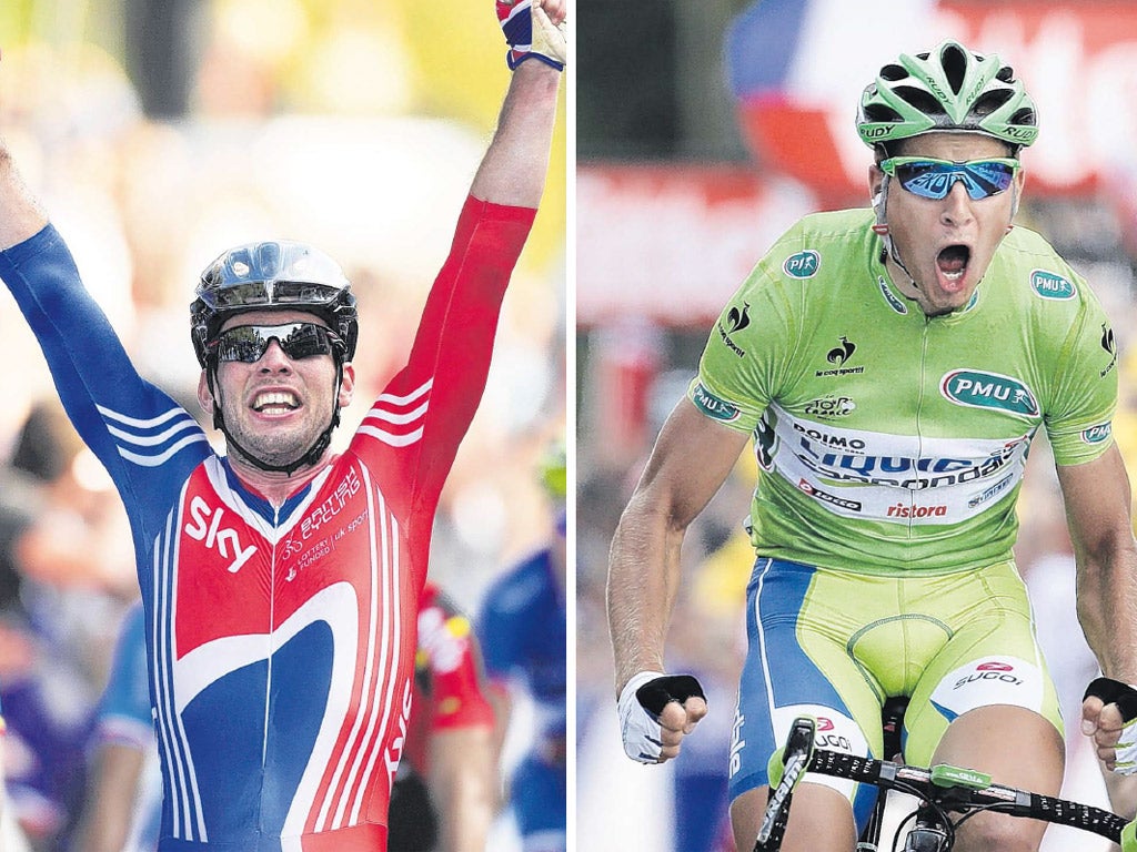 Mark Cavendish and Peter Sagan