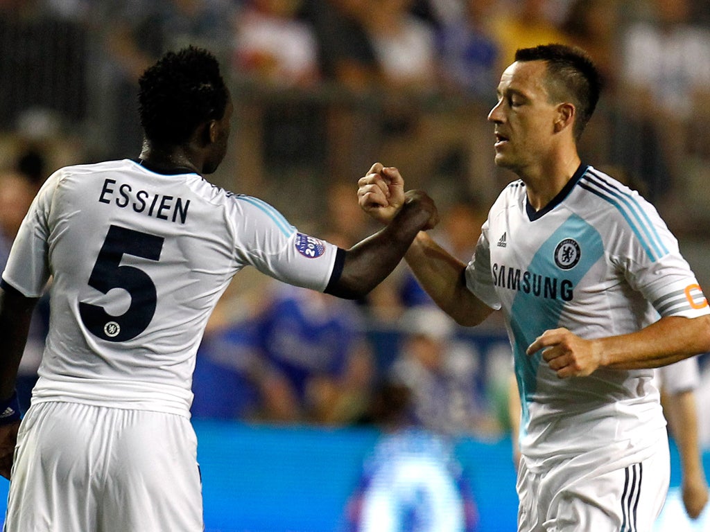 John Terry celebrates his goal