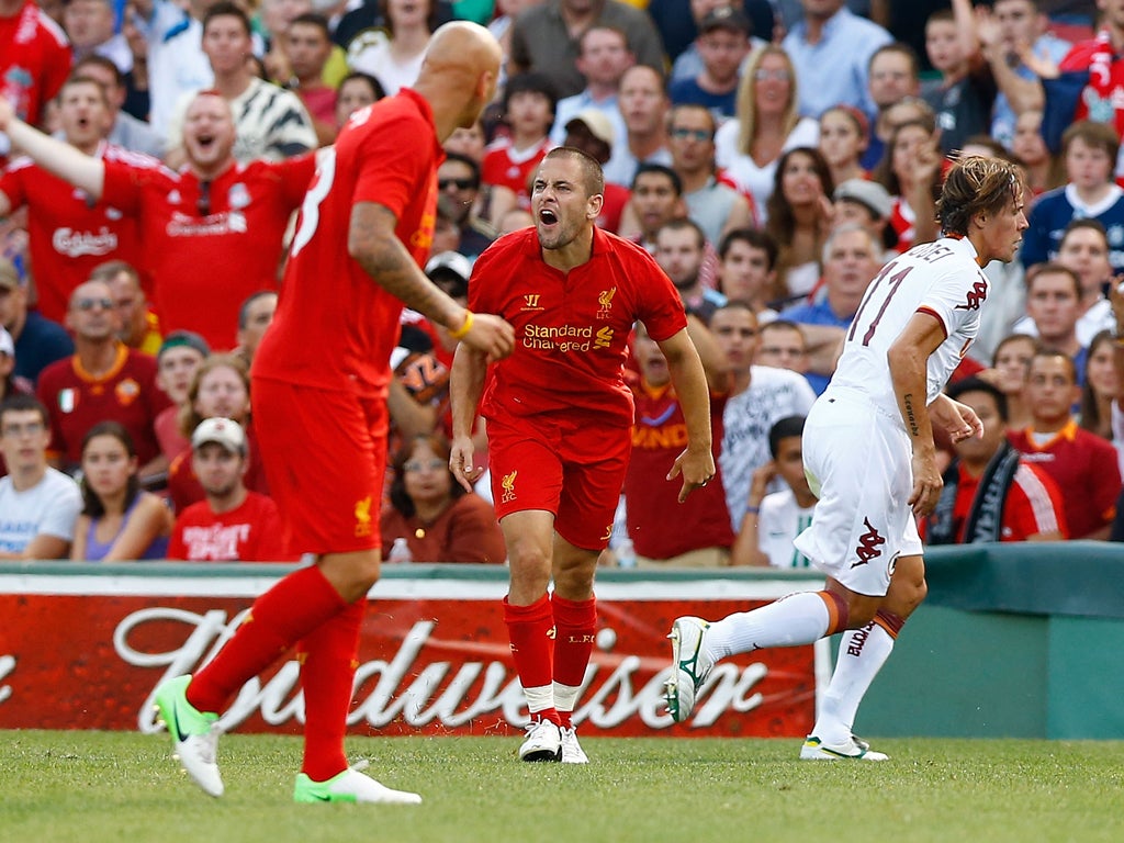 Joe Cole in pre-season action for Liverpool