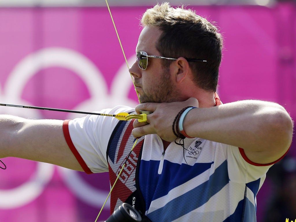 Larry Godfrey takes aim during a practice session at Lord's