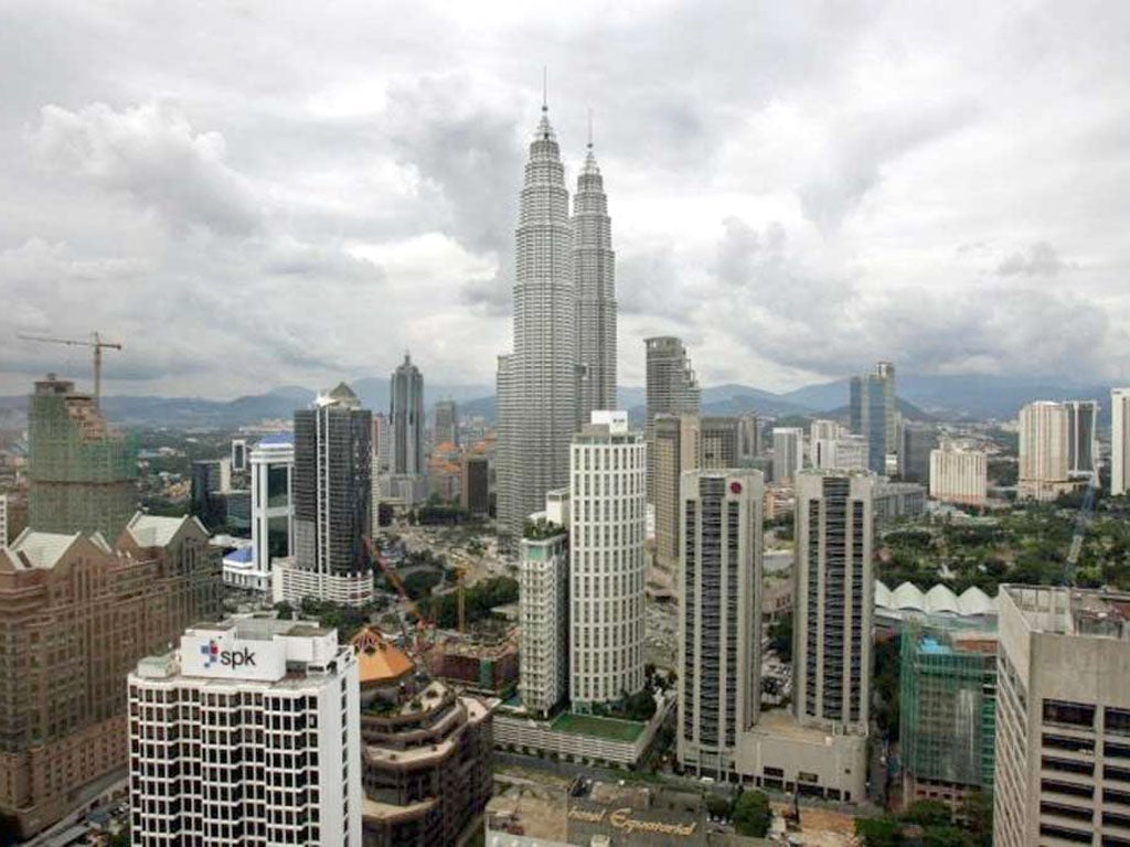 To the point: the 452m-high twin Petronas Towers