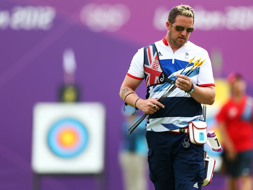 Friday 27 July: Larry Godfrey in action at Lord's in the archery event