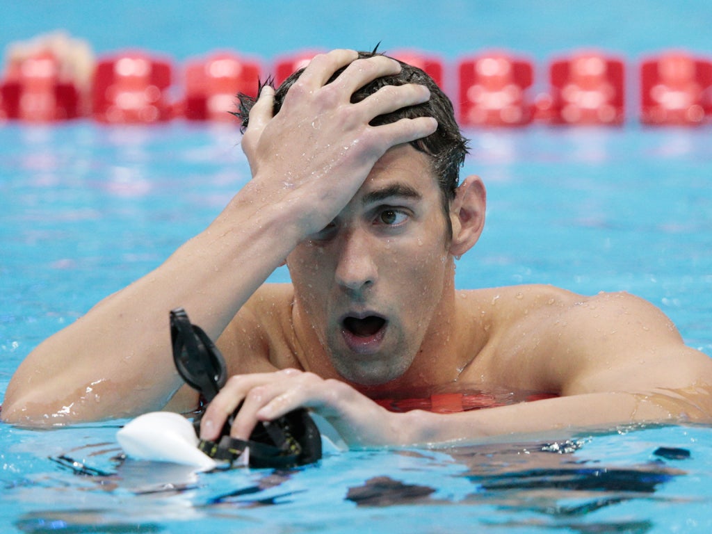 Michael Phelps in action in the pool