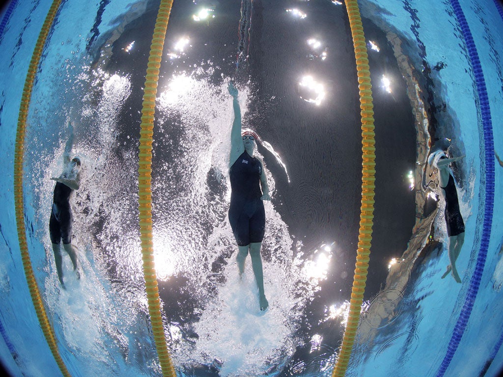 Sunday 29 July: Rebecca Adlington competes in the women's 400m Freestyle heat