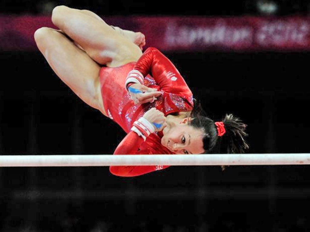 Beth Tweddle topped qualifying in the uneven bars