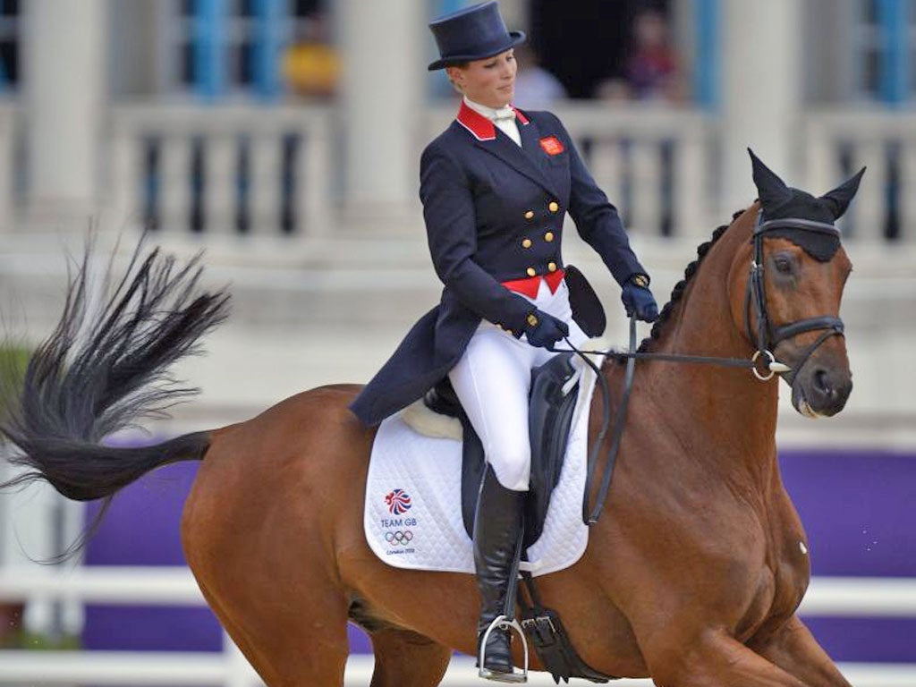 Zara Phillips makes her Olympic equestrian debut