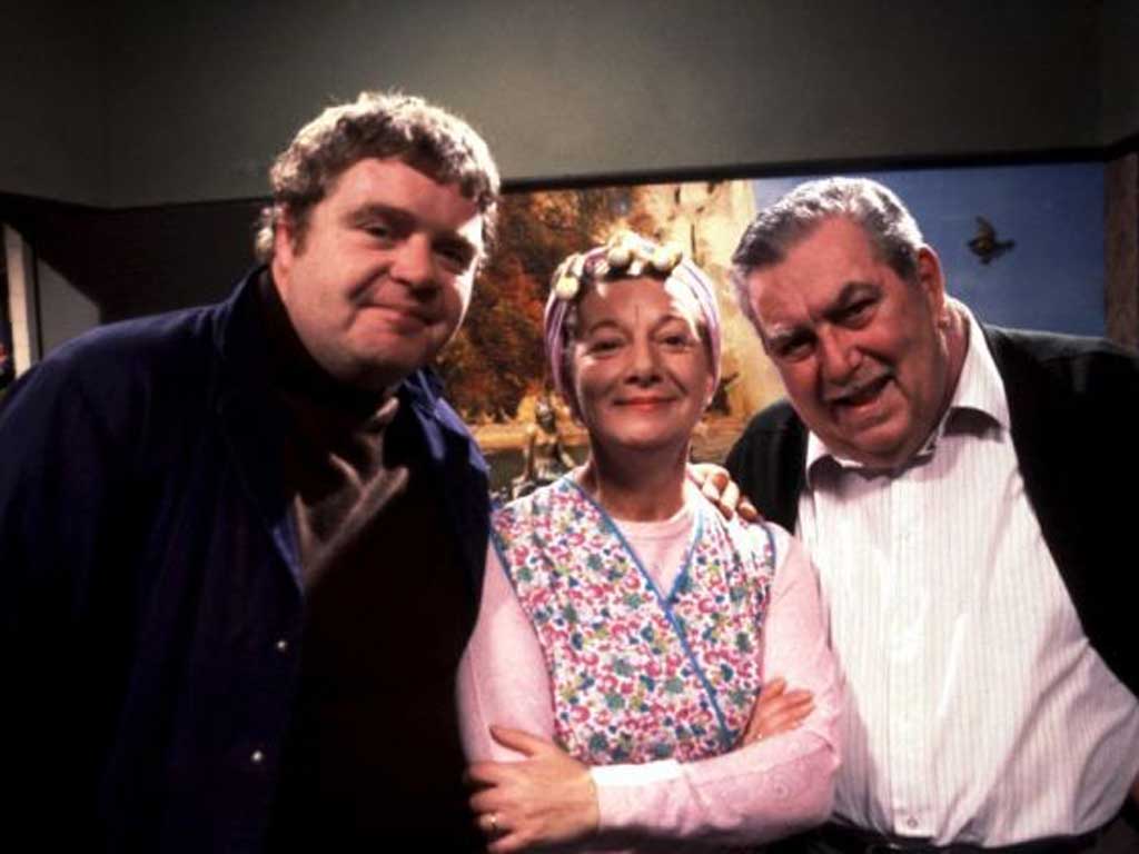 Hughes, left, in 'Coronation Street'