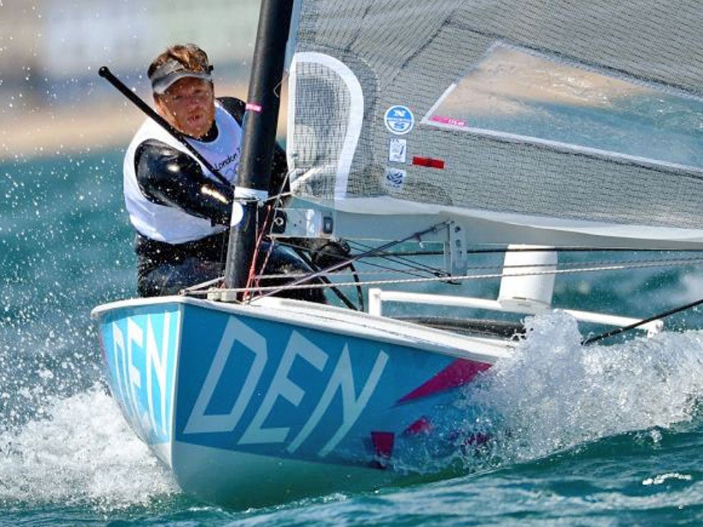 Jona Hogh-Christensen won both yesterday’s Finn class races