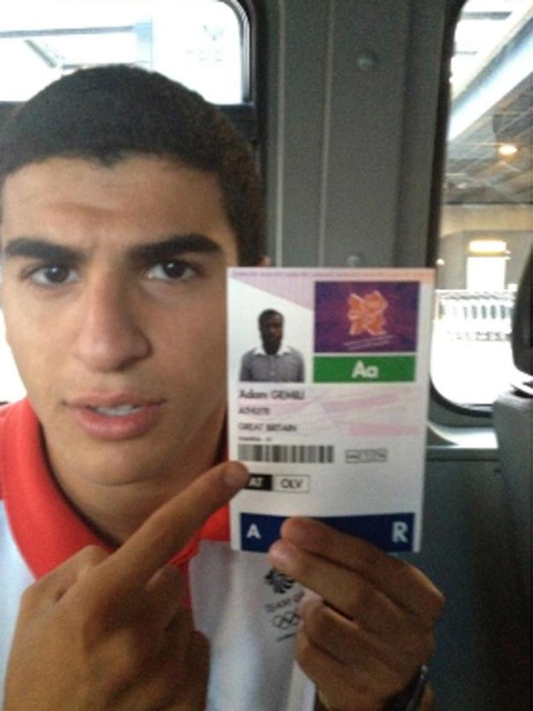 Adam Gemili with his accreditation (@Adam_Gemili)