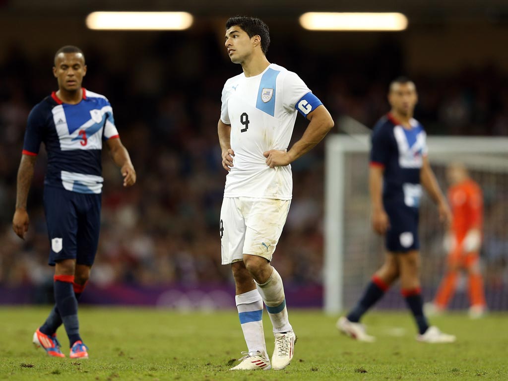 Luis Suarez was booed throughout the match against Team GB