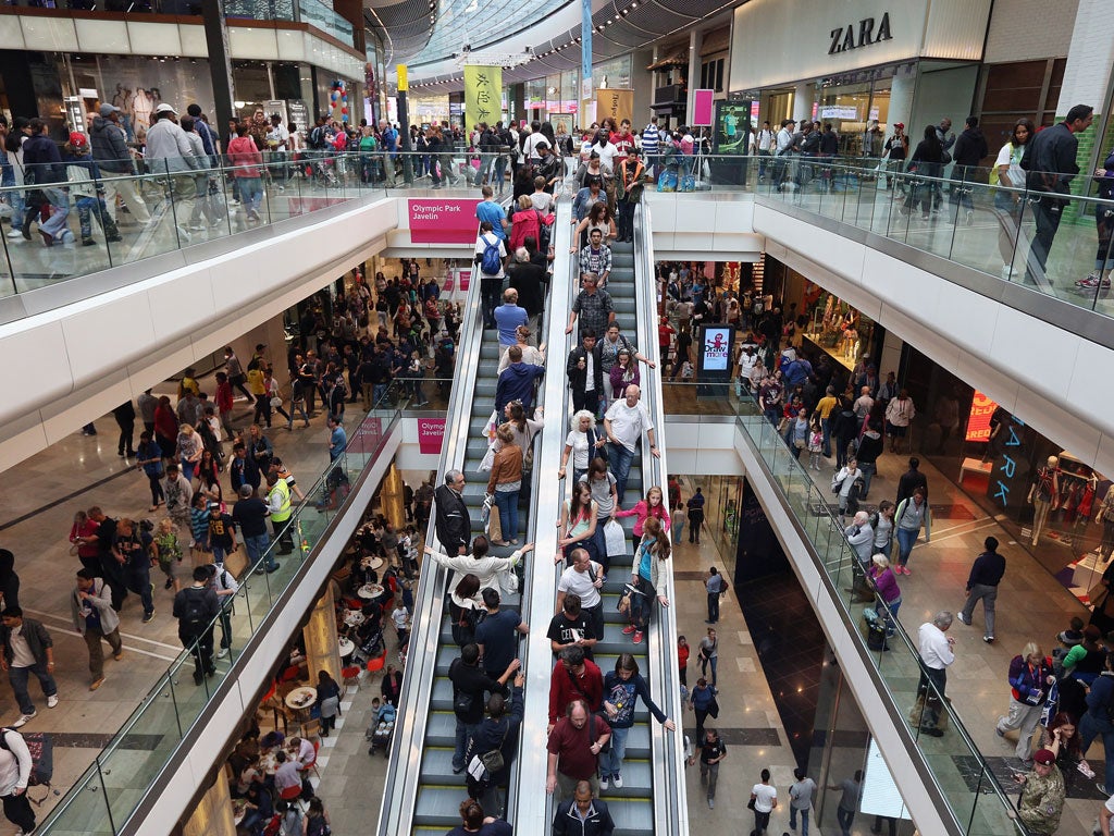 Westfield Stratford City, one of the purported targets