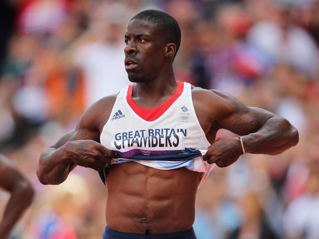 August 4, 2012: Dwain Chambers after competing in the 100 metres at the Olympic Stadium