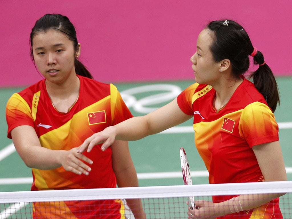 China's Tian Qing and Zhao Yunlei held their nerve and won gold in the women's doubles