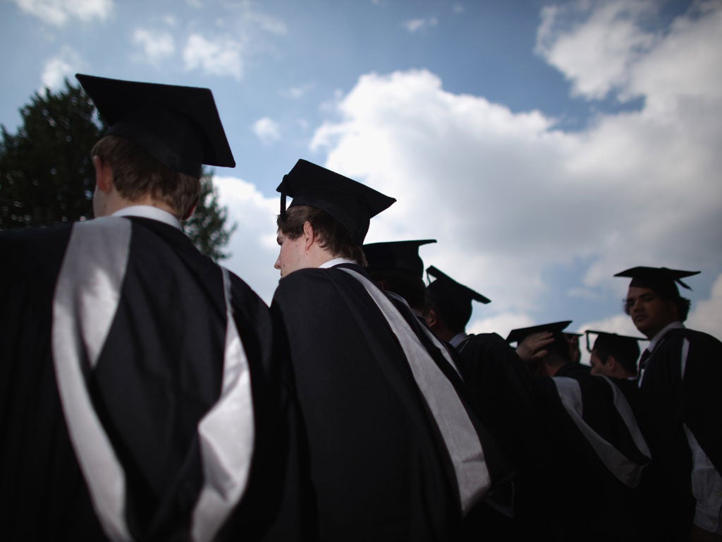 In the red: Student debt has risen to an average of £13,000 per graduate