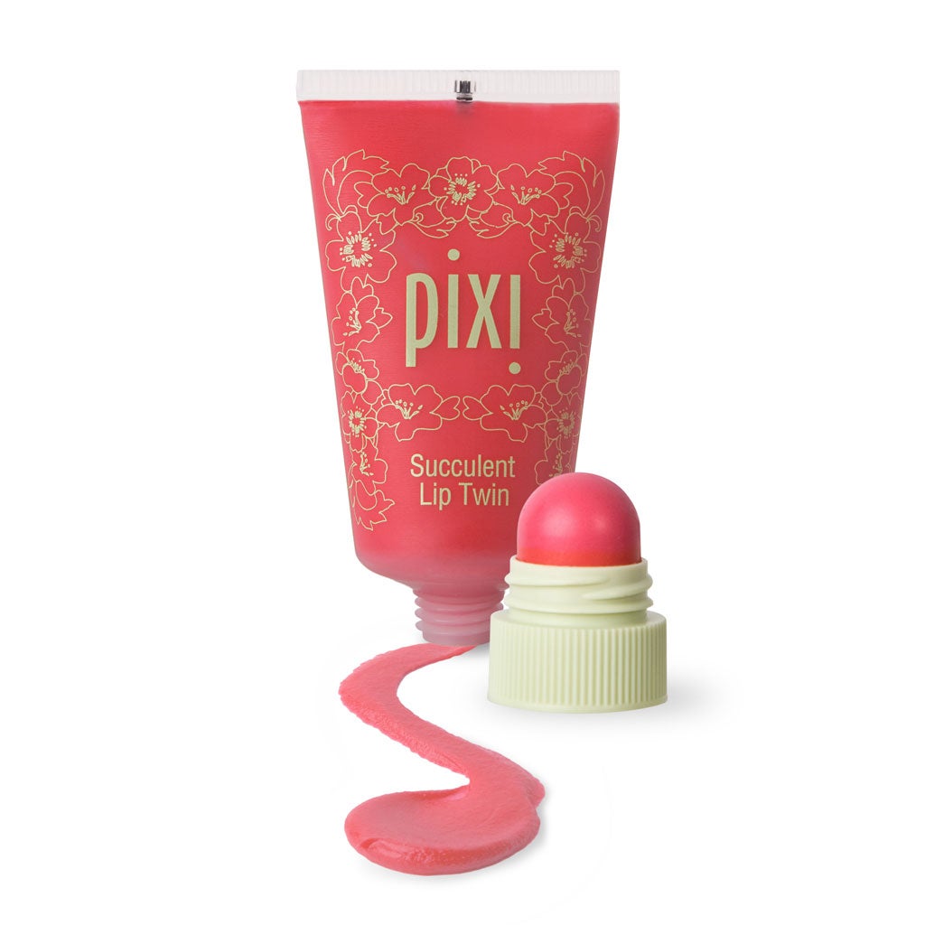 Succulent lip twin in No.2 coral camellia

<p>Wearable peachy shade in gloss and lipstick</p>

<p>£12, pixibeauty.co.uk</p>